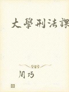 大学刑法课
