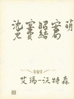 沈宴昭安萌全文免费结局