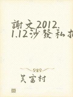 谢文2012.1.12沙发私拍