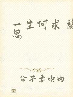 一生何求 兰思思