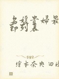 名媛贵妇最新章节列表