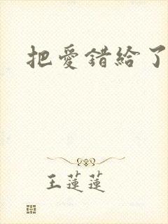 把爱错给了你