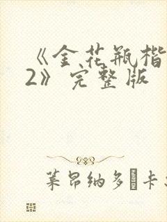 《金花瓶楷梅花2》完整版