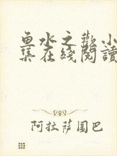 鱼水之欢小说全集在线阅读