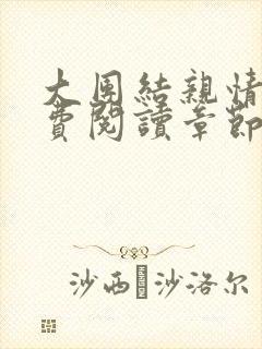 大团结亲情会免费阅读章节