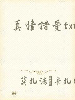 真情错爱txt