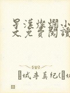 星汉灿烂小说全文免费阅读