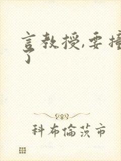 言教授,要撞坏了