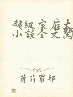 超级家庭大杂烩小说全文阅读