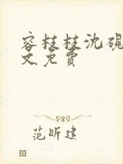 容枝枝沈砚书全文免费