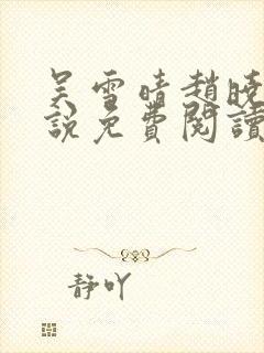 吴雪晴赵晓东小说免费阅读