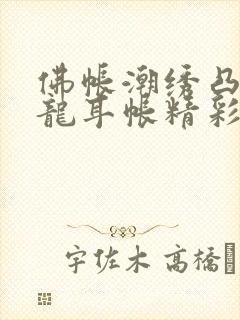 佛帐潮绣凸浮双龙耳帐精彩片段