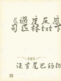 《过度反应》阿司匹林txt下载