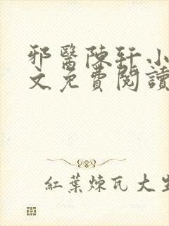 邪医陈轩小说全文免费阅读