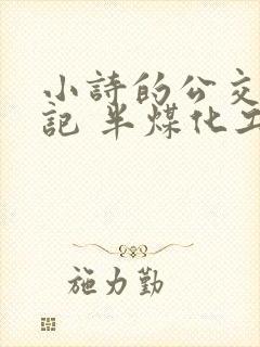 小诗的公交车日记 半煤化工