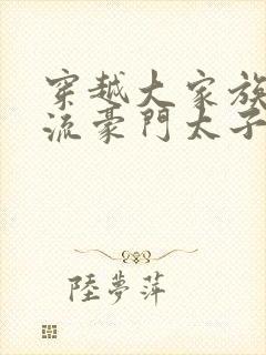 穿越大家族之风流豪门太子爷