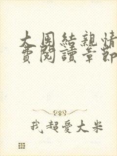 大团结亲情会免费阅读章节