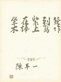 坐在紫到发黑的木棒上写作业