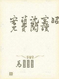 安萌沈宴昭小说免费阅读