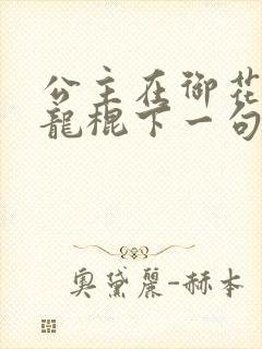 公主在御花园吃龙棍下一句