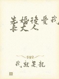 先婚后爱我的市长大人