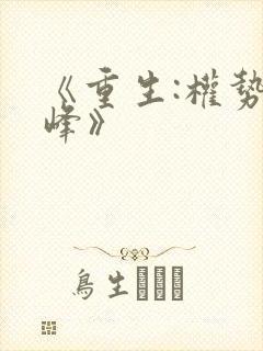 《重生:权势巅峰》