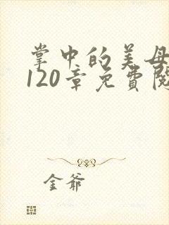 掌中的美母版主120章免费阅读