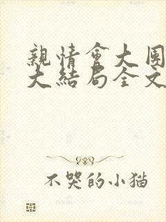 亲情会大团圆结大结局全文