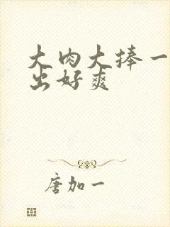 大肉大捧一进一出好爽