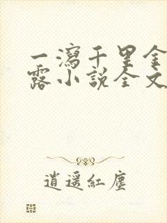 一泻千里金银花露小说全文免费阅读