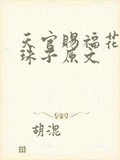 天官赐福花怜塞珠子原文