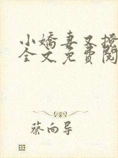 小娇妻又撩又甜全文免费阅读