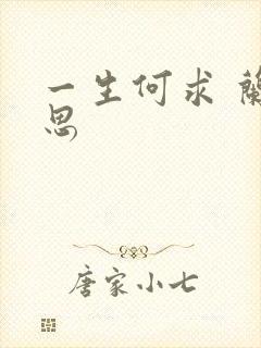 一生何求 兰思思