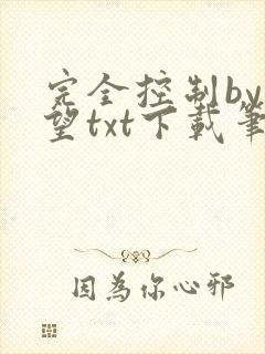 完全控制by天望txt下载笔趣阁