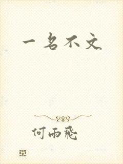 一名不文