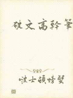 破文高干笔趣阁