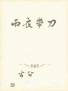 雨夜带刀