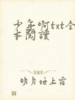 少年啊txt全本阅读