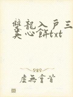 双龙入户三人行夹心饼txt