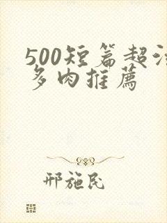 500短篇超污多肉推荐