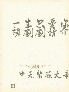 一生只爱你 电视剧剧情介绍