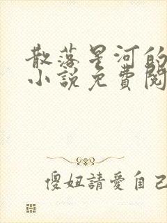 散落星河的记忆小说免费阅读全文