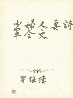 少妇人妻诗雨小军全文