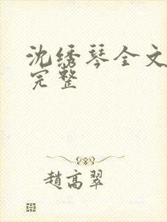 沈绣琴全文阅读完整