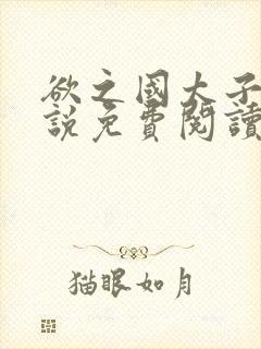 欲之国太子的小说免费阅读