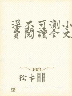 深不可测小说免费阅读全文笔趣阁