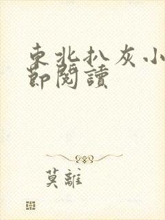 东北扒灰小说分节阅读