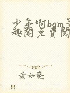 少年啊bgm笔趣阁免费阅读全文下载