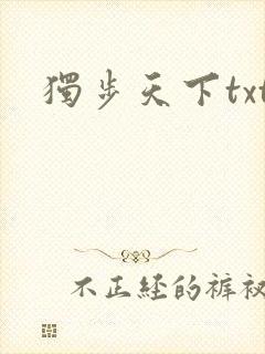 独步天下txt