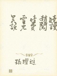 吴雪晴赵晓东小说免费阅读